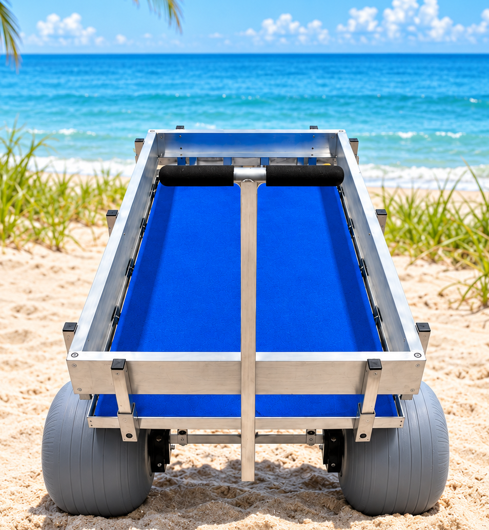 Deck Mat in Wagon on Beach