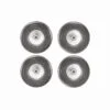 four flat free dark grey tires